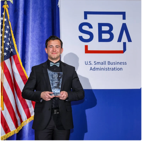Josiah Martin receiving SBA Manufacturer of the Year award, Washington D.C.